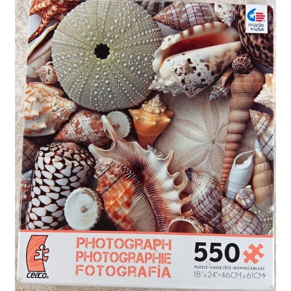 Shells 550 Piece Jigsaw Puzzle by Ceaco Photograph Made in USA - Picture 1 of 3